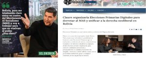 Claure en el Periodico El Deber e Indymedia