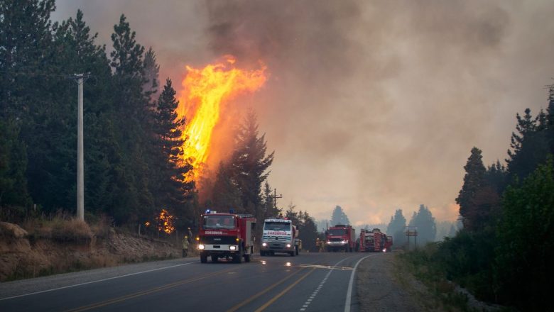 Decenas de familias fueron evacuadas por los incendios en El Bolsón