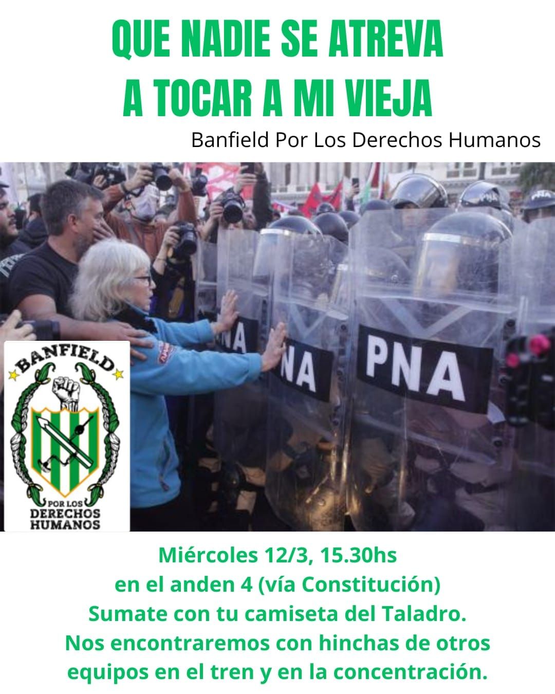 Que nadie se atreva a tocar a mi vieja