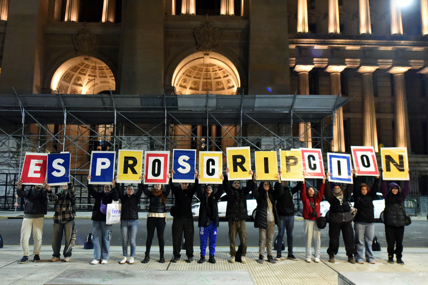 Protesta en Plaza Lavalle contra la Corte Suprema