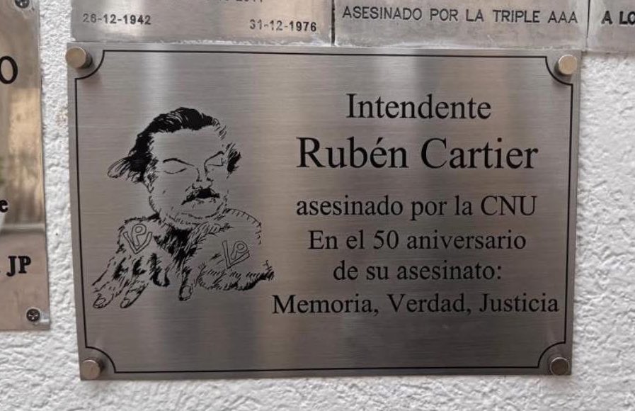 A 50 años del asesinato de Rubén Cartier, la CPM le entregó a su familia documentos de inteligencia