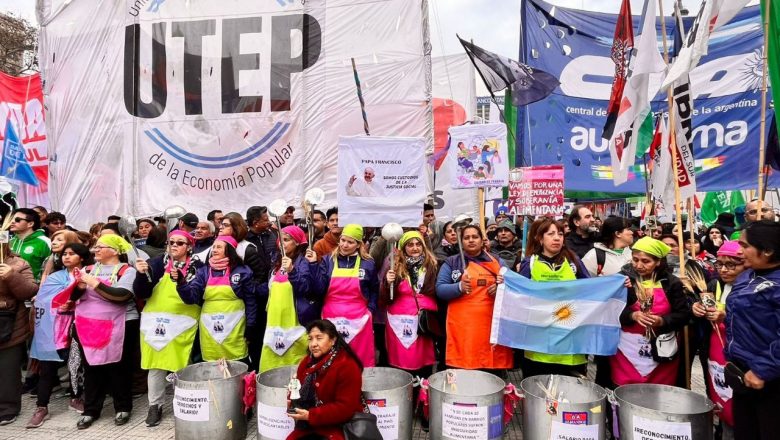 San Cayetano: gremios y movimientos rechazaron las políticas de ajuste y represión de Milei